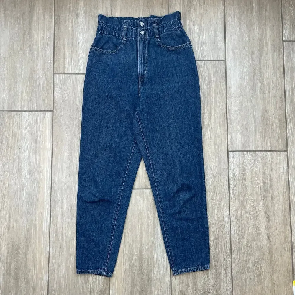 Levi's High Loose Taper Jeans Women's 27 Paperbag High Rise 100% Cotton Blue